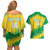 Custom Brasil Rugby 2025 Couples Matching Off Shoulder Short Dress and Hawaiian Shirt Go Champions Yaras - Wonder Print Shop