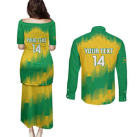 Custom Brasil Rugby 2025 Couples Matching Puletasi and Long Sleeve Button Shirt Go Champions Yaras - Wonder Print Shop