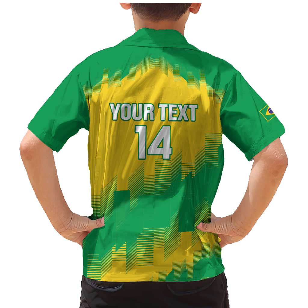 Custom Brasil Rugby 2025 Family Matching Mermaid Dress and Hawaiian Shirt Go Champions Yaras - Wonder Print Shop