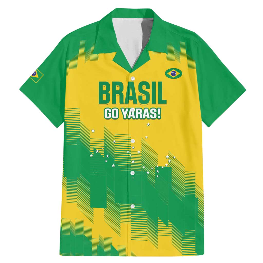 Custom Brasil Rugby 2025 Family Matching Mermaid Dress and Hawaiian Shirt Go Champions Yaras - Wonder Print Shop