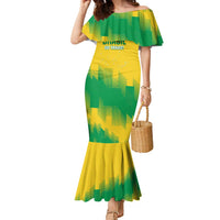 Custom Brasil Rugby 2025 Family Matching Mermaid Dress and Hawaiian Shirt Go Champions Yaras - Wonder Print Shop