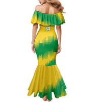Custom Brasil Rugby 2025 Family Matching Mermaid Dress and Hawaiian Shirt Go Champions Yaras - Wonder Print Shop