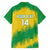 Custom Brasil Rugby 2025 Family Matching Off The Shoulder Long Sleeve Dress and Hawaiian Shirt Go Champions Yaras - Wonder Print Shop