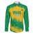 Custom Brasil Rugby 2025 Family Matching Off The Shoulder Long Sleeve Dress and Hawaiian Shirt Go Champions Yaras - Wonder Print Shop