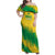 Custom Brasil Rugby 2025 Family Matching Off Shoulder Maxi Dress and Hawaiian Shirt Go Champions Yaras - Wonder Print Shop
