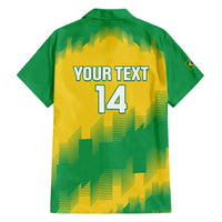 Custom Brasil Rugby 2025 Family Matching Short Sleeve Bodycon Dress and Hawaiian Shirt Go Champions Yaras - Wonder Print Shop