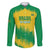 Custom Brasil Rugby 2025 Family Matching Short Sleeve Bodycon Dress and Hawaiian Shirt Go Champions Yaras - Wonder Print Shop