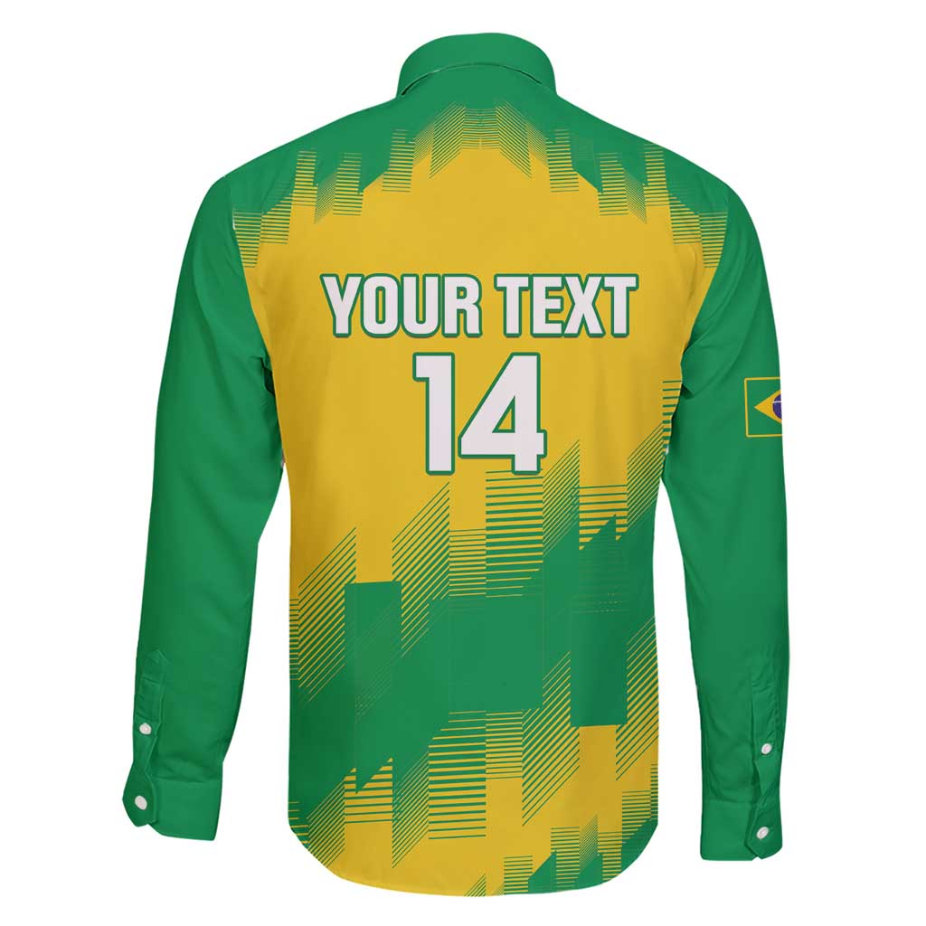 Custom Brasil Rugby 2025 Family Matching Short Sleeve Bodycon Dress and Hawaiian Shirt Go Champions Yaras - Wonder Print Shop