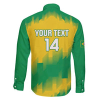 Custom Brasil Rugby 2025 Family Matching Short Sleeve Bodycon Dress and Hawaiian Shirt Go Champions Yaras - Wonder Print Shop