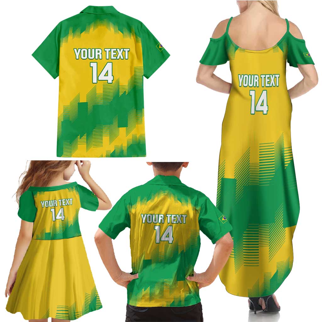 Custom Brasil Rugby 2025 Family Matching Summer Maxi Dress and Hawaiian Shirt Go Champions Yaras - Wonder Print Shop