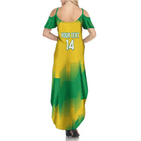 Custom Brasil Rugby 2025 Family Matching Summer Maxi Dress and Hawaiian Shirt Go Champions Yaras - Wonder Print Shop