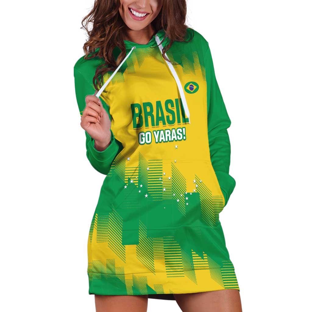 Custom Brasil Rugby 2025 Hoodie Dress Go Champions Yaras - Wonder Print Shop