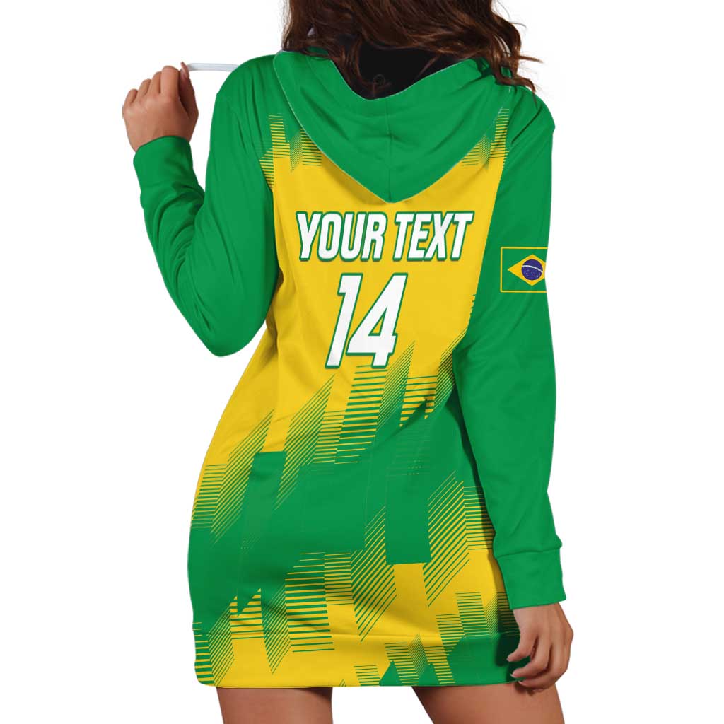 Custom Brasil Rugby 2025 Hoodie Dress Go Champions Yaras - Wonder Print Shop