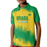 Custom Brasil Rugby 2025 Kid Polo Shirt Go Champions Yaras - Wonder Print Shop