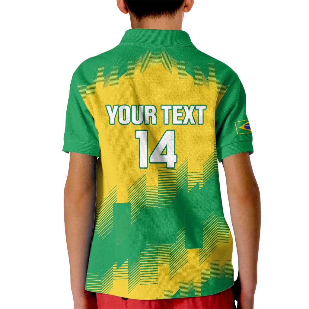 Custom Brasil Rugby 2025 Kid Polo Shirt Go Champions Yaras - Wonder Print Shop