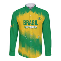 Custom Brasil Rugby 2025 Long Sleeve Button Shirt Go Champions Yaras - Wonder Print Shop