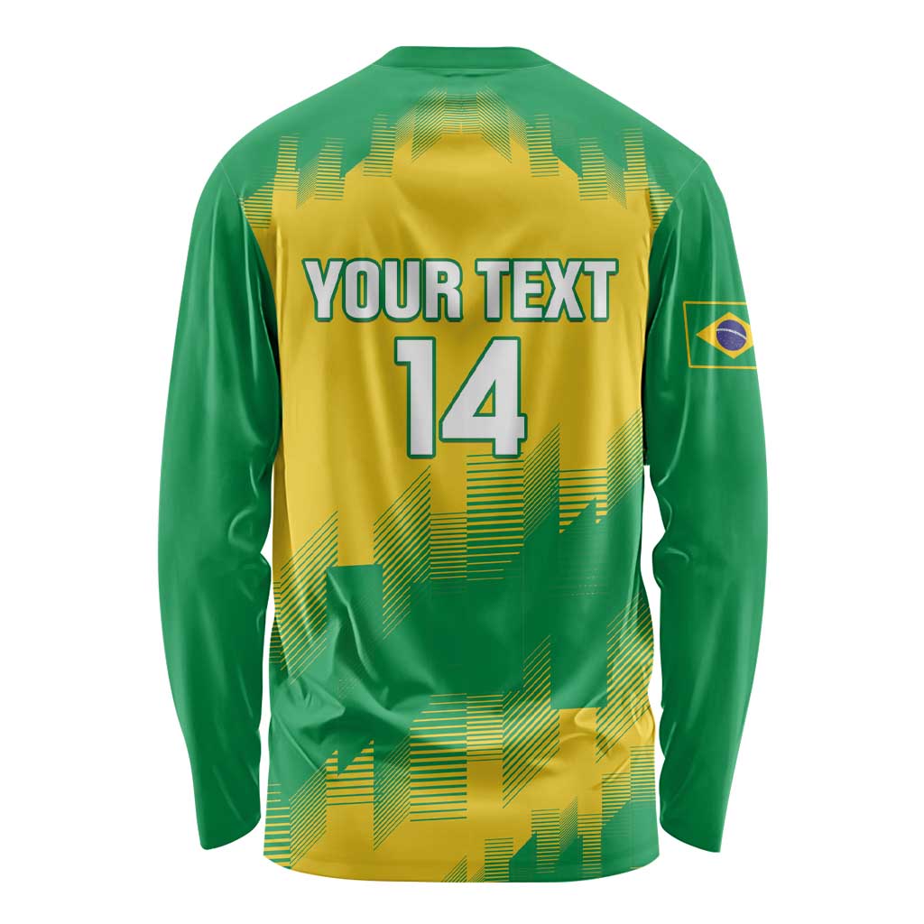 Custom Brasil Rugby 2025 Long Sleeve Shirt Go Champions Yaras - Wonder Print Shop