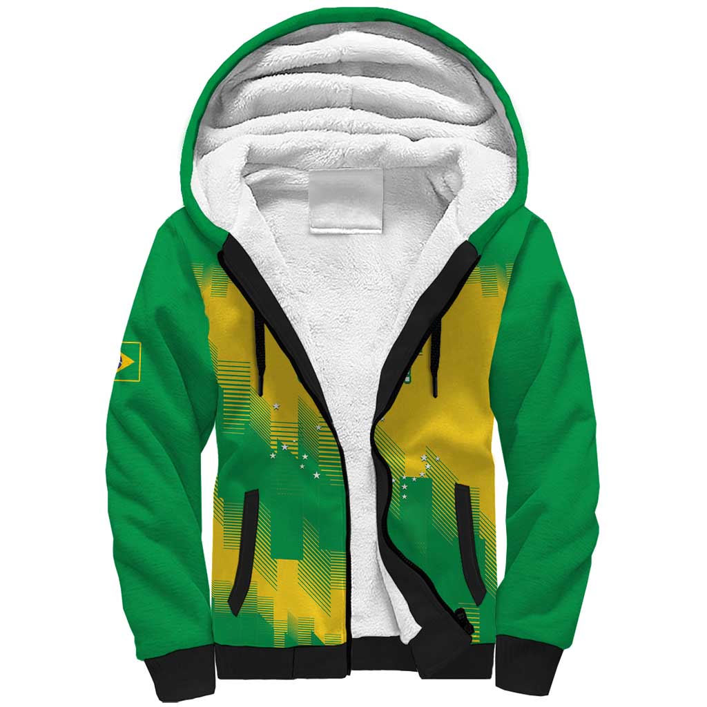 Custom Brasil Rugby 2025 Sherpa Hoodie Go Champions Yaras - Wonder Print Shop