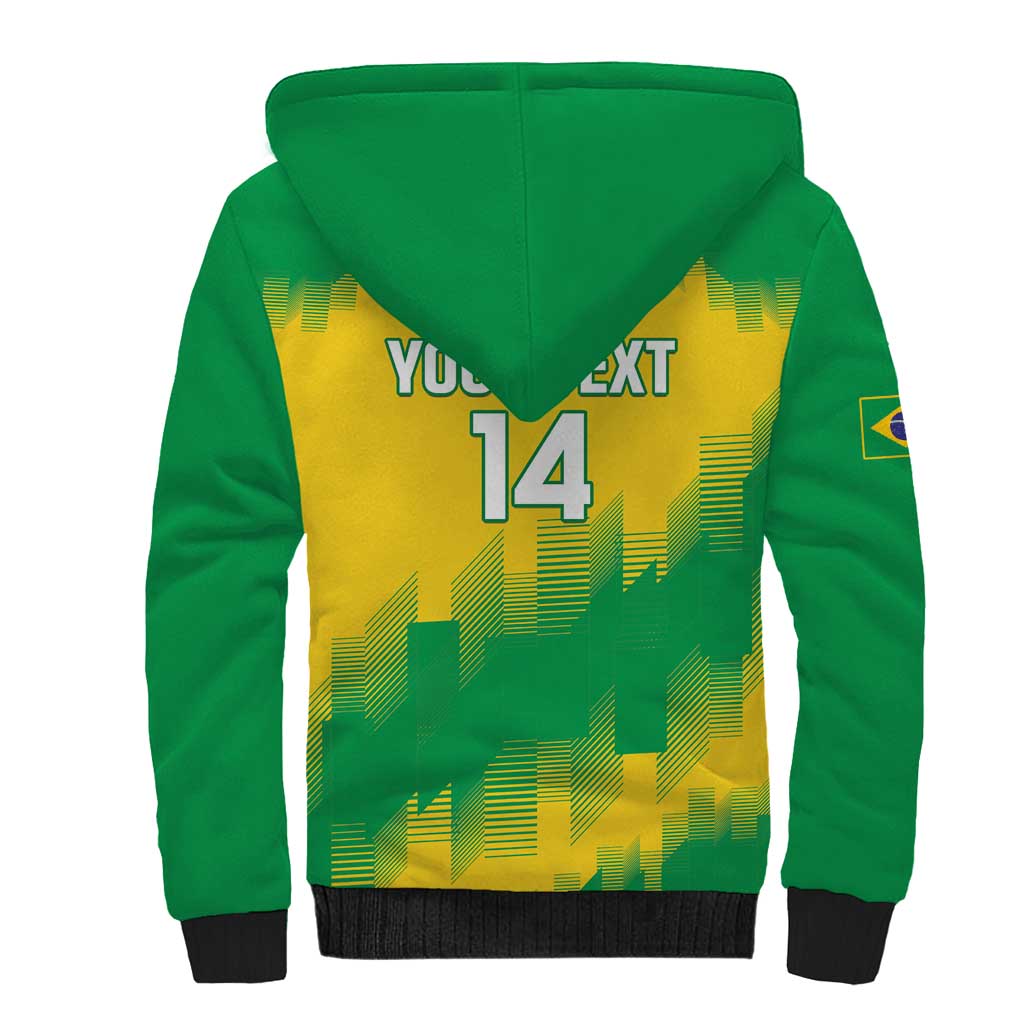 Custom Brasil Rugby 2025 Sherpa Hoodie Go Champions Yaras - Wonder Print Shop