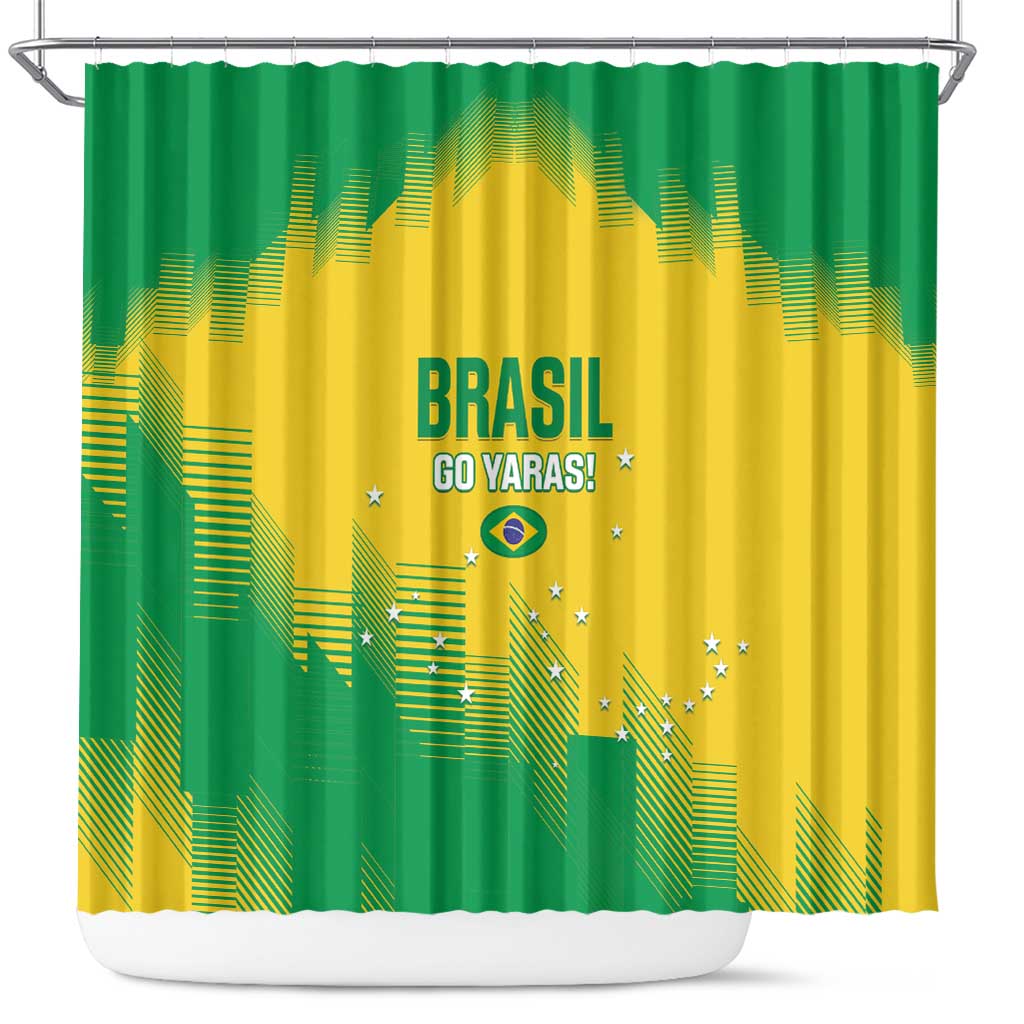 Custom Brasil Rugby 2025 Shower Curtain Go Champions Yaras