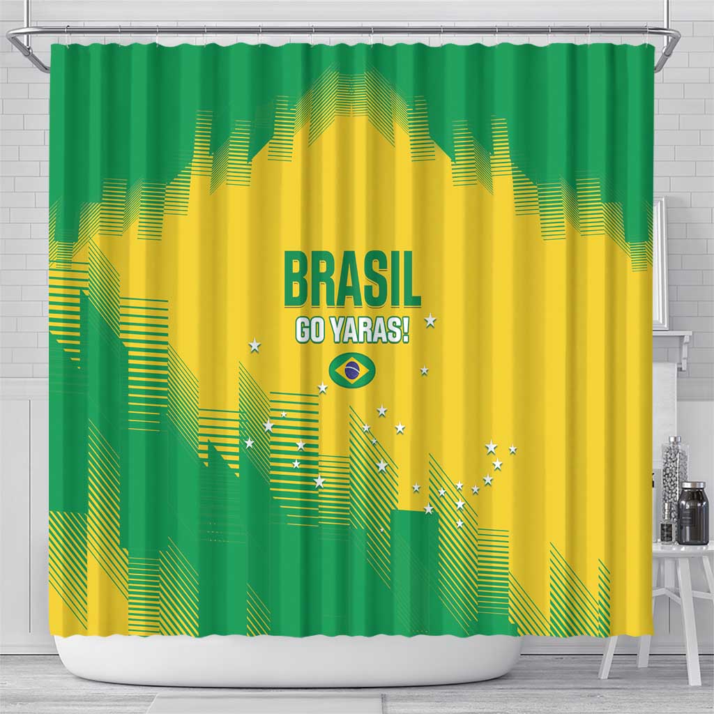 Custom Brasil Rugby 2025 Shower Curtain Go Champions Yaras