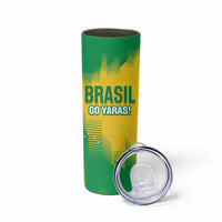 Custom Brasil Rugby 2025 Skinny Tumbler Go Champions Yaras - Wonder Print Shop