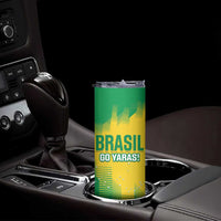Custom Brasil Rugby 2025 Skinny Tumbler Go Champions Yaras - Wonder Print Shop