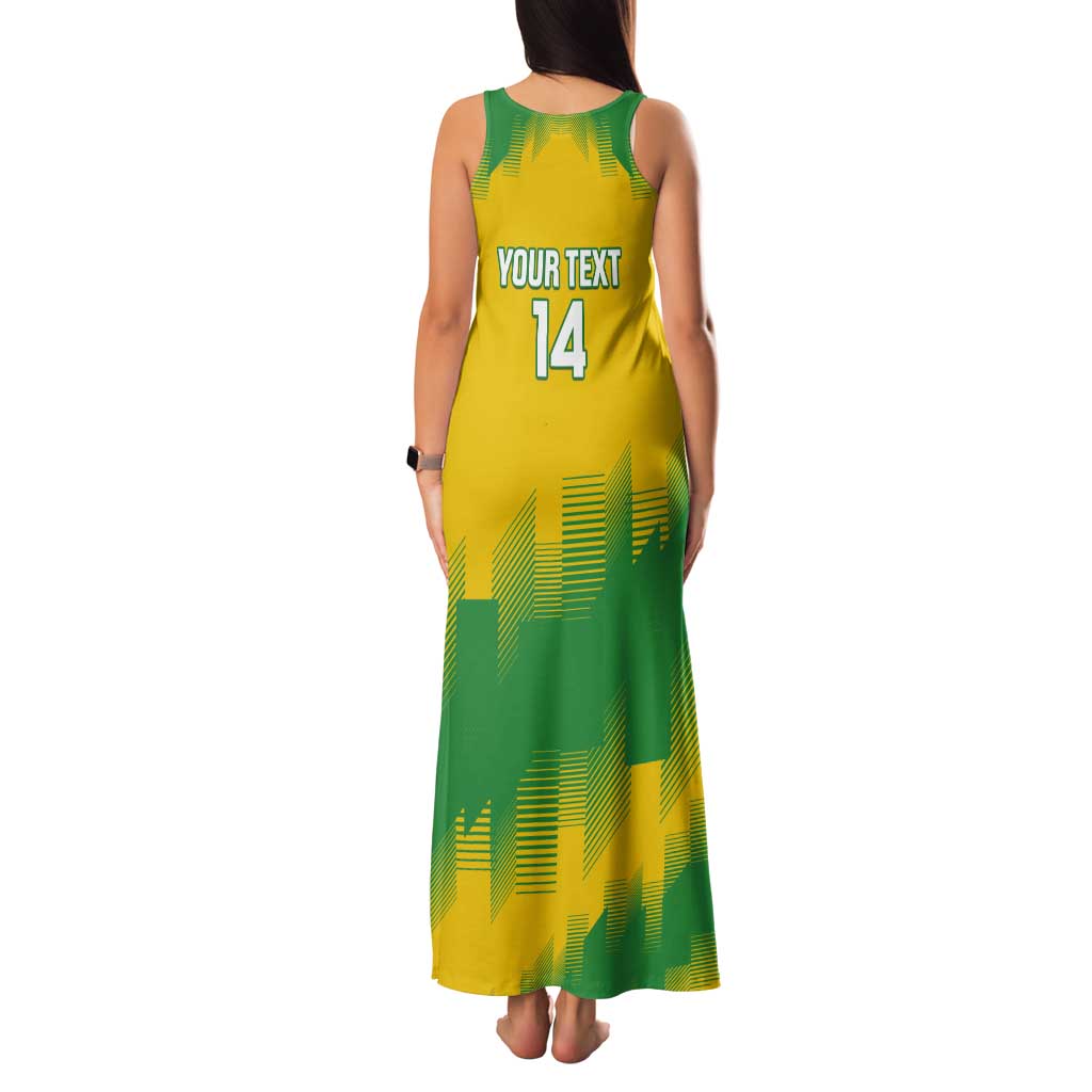 Custom Brasil Rugby 2025 Tank Maxi Dress Go Champions Yaras - Wonder Print Shop