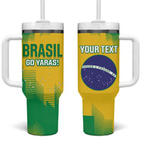 Custom Brasil Rugby 2025 Tumbler With Handle Go Champions Yaras - Wonder Print Shop