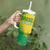 Custom Brasil Rugby 2025 Tumbler With Handle Go Champions Yaras - Wonder Print Shop