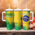 Custom Brasil Rugby 2025 Tumbler With Handle Go Champions Yaras - Wonder Print Shop