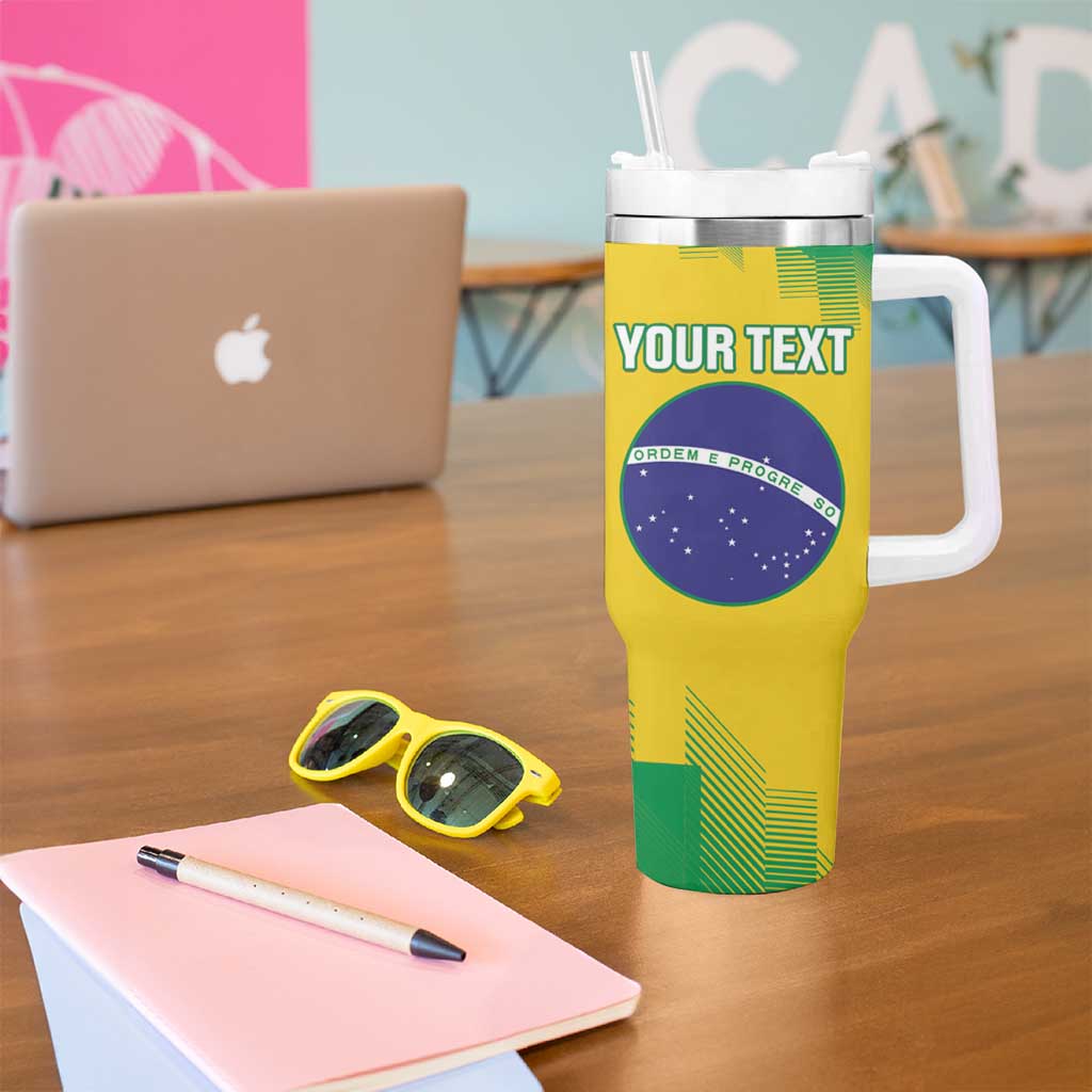 Custom Brasil Rugby 2025 Tumbler With Handle Go Champions Yaras - Wonder Print Shop