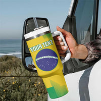 Custom Brasil Rugby 2025 Tumbler With Handle Go Champions Yaras - Wonder Print Shop