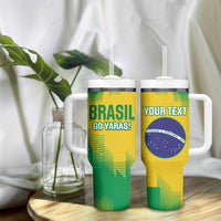 Custom Brasil Rugby 2025 Tumbler With Handle Go Champions Yaras - Wonder Print Shop