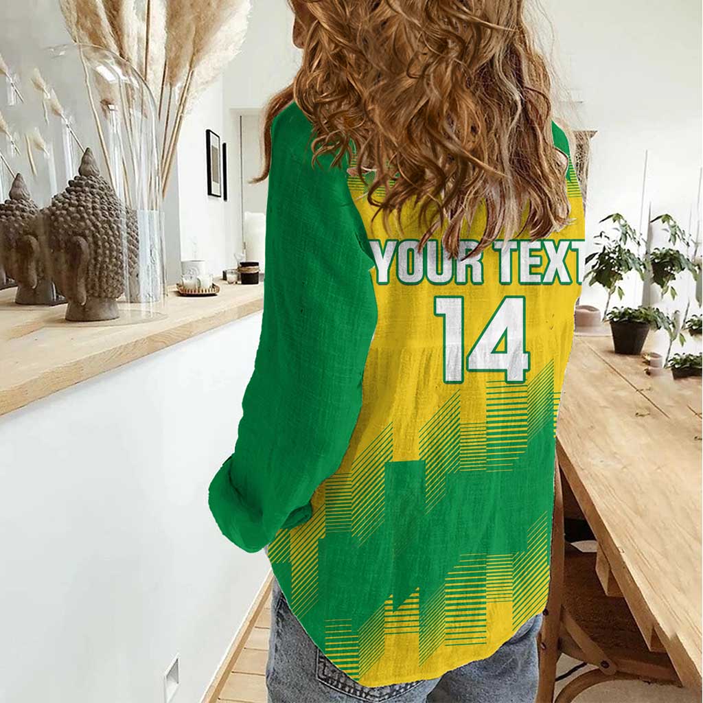 Custom Brasil Rugby 2025 Women Casual Shirt Go Champions Yaras - Wonder Print Shop