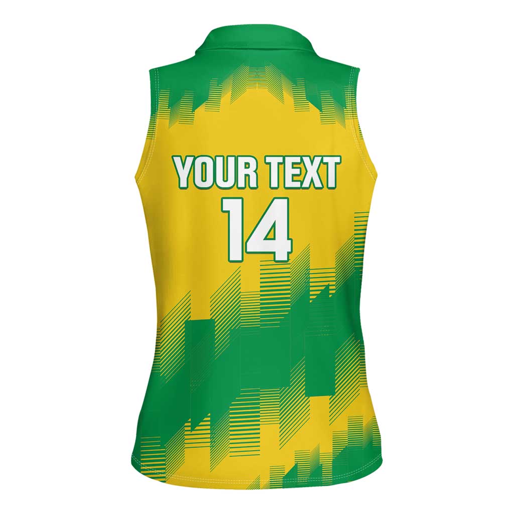 Custom Brasil Rugby 2025 Women Sleeveless Polo Shirt Go Champions Yaras - Wonder Print Shop