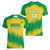 Custom Brasil Rugby 2025 Women V-Neck T-Shirt Go Champions Yaras - Wonder Print Shop