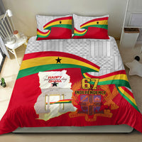Ghana Independence Day Bedding Set Gana Map Happy 67 Years Anniversary - Wonder Print Shop