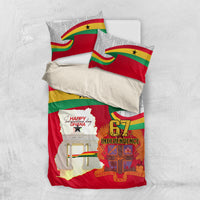 Ghana Independence Day Bedding Set Gana Map Happy 67 Years Anniversary - Wonder Print Shop