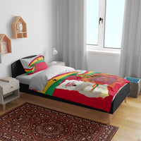 Ghana Independence Day Bedding Set Gana Map Happy 67 Years Anniversary - Wonder Print Shop
