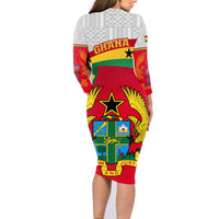 Ghana Independence Day Family Matching Long Sleeve Bodycon Dress and Hawaiian Shirt Gana Map Happy 67 Years Anniversary - Wonder Print Shop