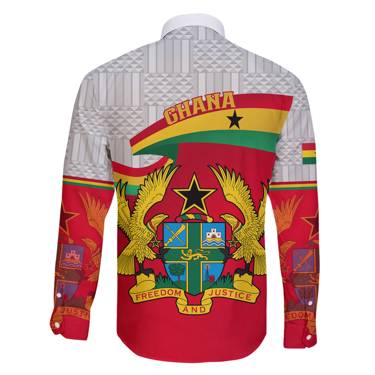 Ghana Independence Day Family Matching Mermaid Dress and Hawaiian Shirt Gana Map Happy 67 Years Anniversary - Wonder Print Shop