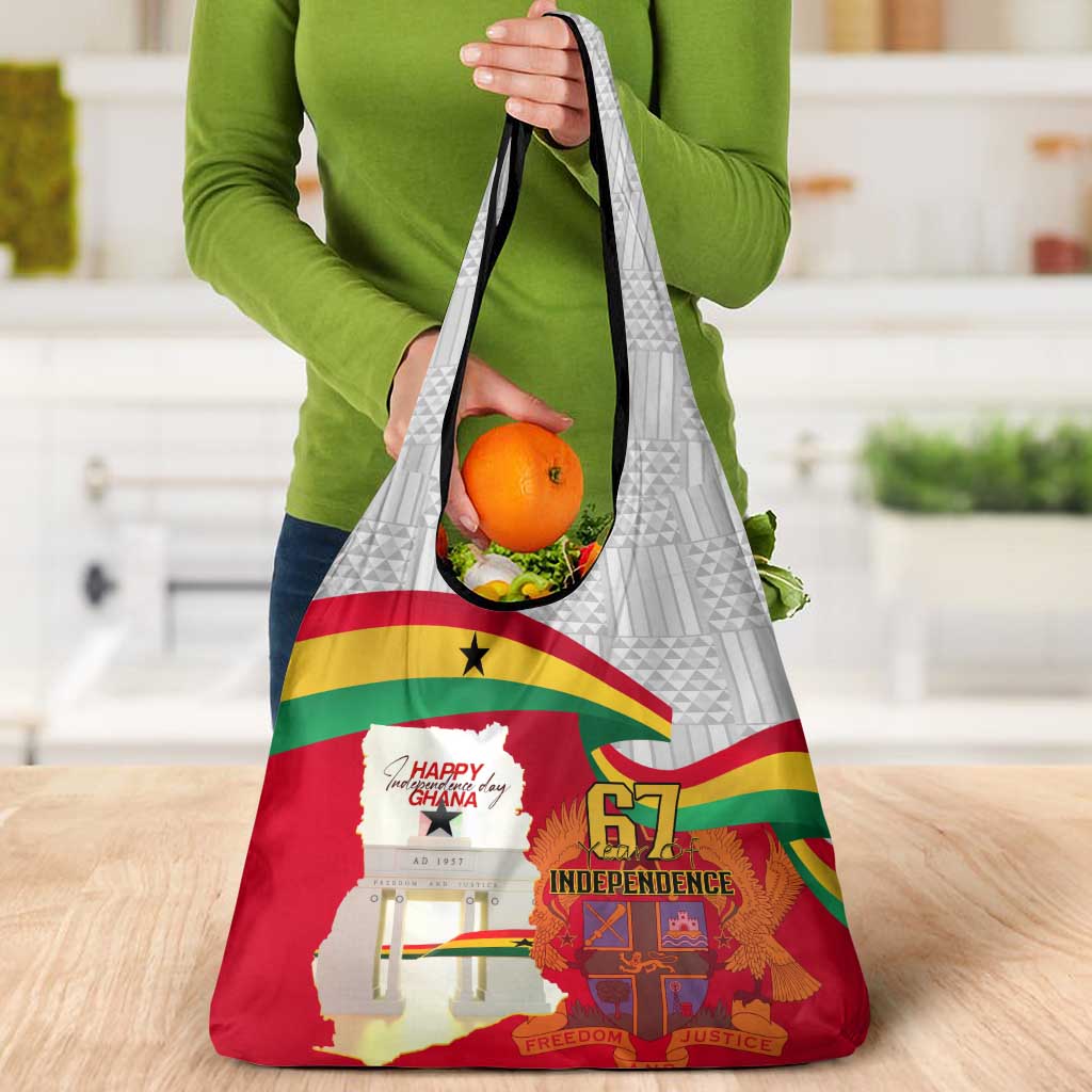 Ghana Independence Day Grocery Bag Gana Map Happy 67 Years Anniversary