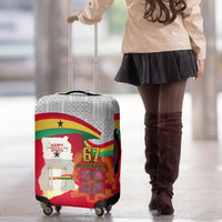 Ghana Independence Day Luggage Cover Gana Map Happy 67 Years Anniversary - Wonder Print Shop