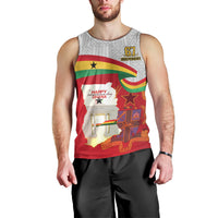 Ghana Independence Day Men Tank Top Gana Map Happy 67 Years Anniversary - Wonder Print Shop