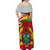 Ghana Independence Day Off Shoulder Maxi Dress Gana Map Happy 67 Years Anniversary