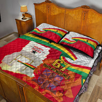 Ghana Independence Day Quilt Bed Set Gana Map Happy 67 Years Anniversary - Wonder Print Shop