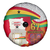 Ghana Independence Day Spare Tire Cover Gana Map Happy 67 Years Anniversary - Wonder Print Shop