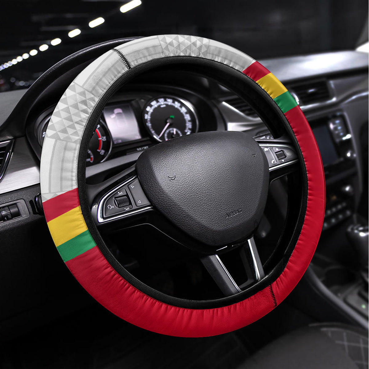Ghana Independence Day Steering Wheel Cover Gana Map Happy 67 Years Anniversary