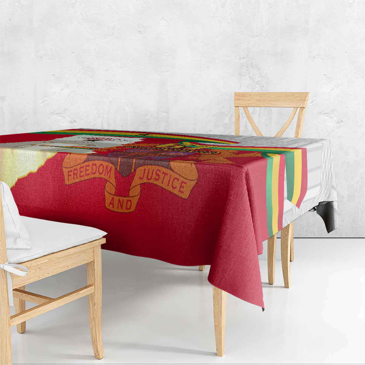 Ghana Independence Day Tablecloth Gana Map Happy 67 Years Anniversary - Wonder Print Shop
